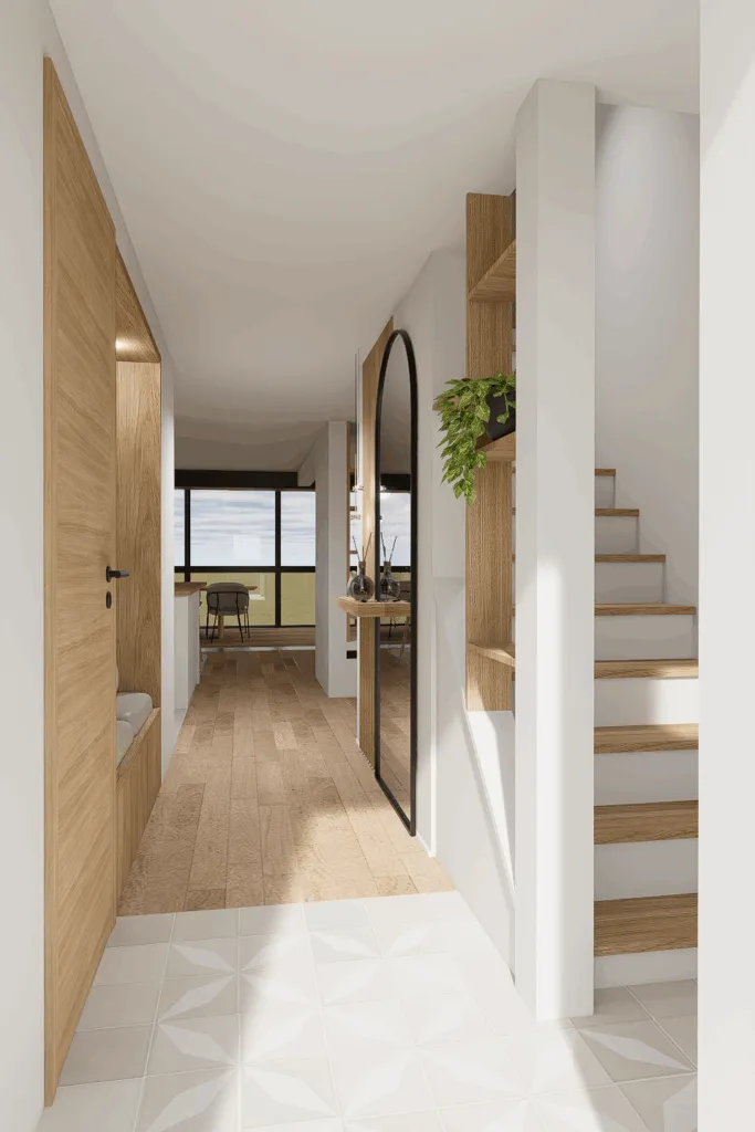 Maison entièrement rénovée en Haute-Savoie, aménagement intérieur sur mesure.