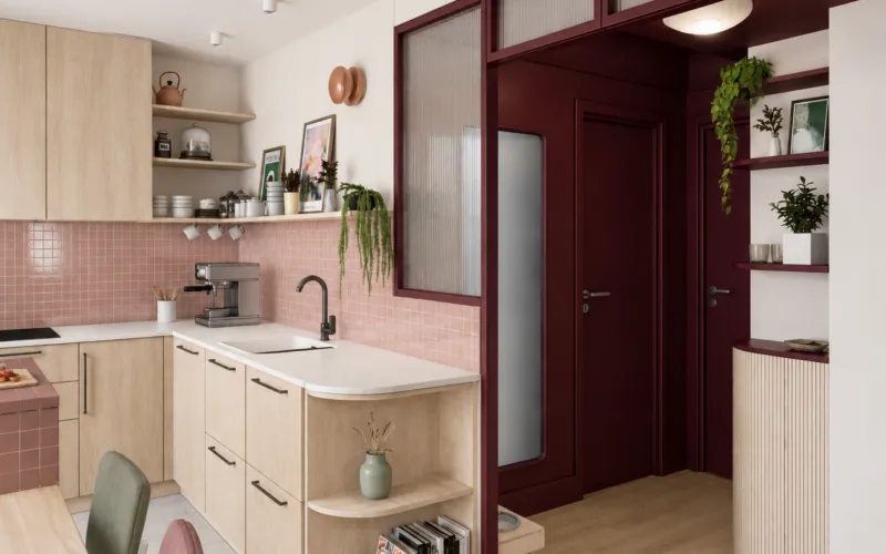 Verrière intérieure installée lors de la rénovation d'un appartement à Annecy.